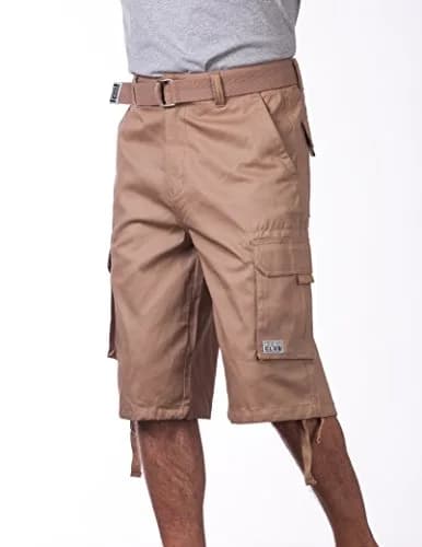 Pro Club Men's Cotton Twill Cargo Shorts with Belt, 36" | Classic Loose Fit, Durable & Breathable thumbnail 2