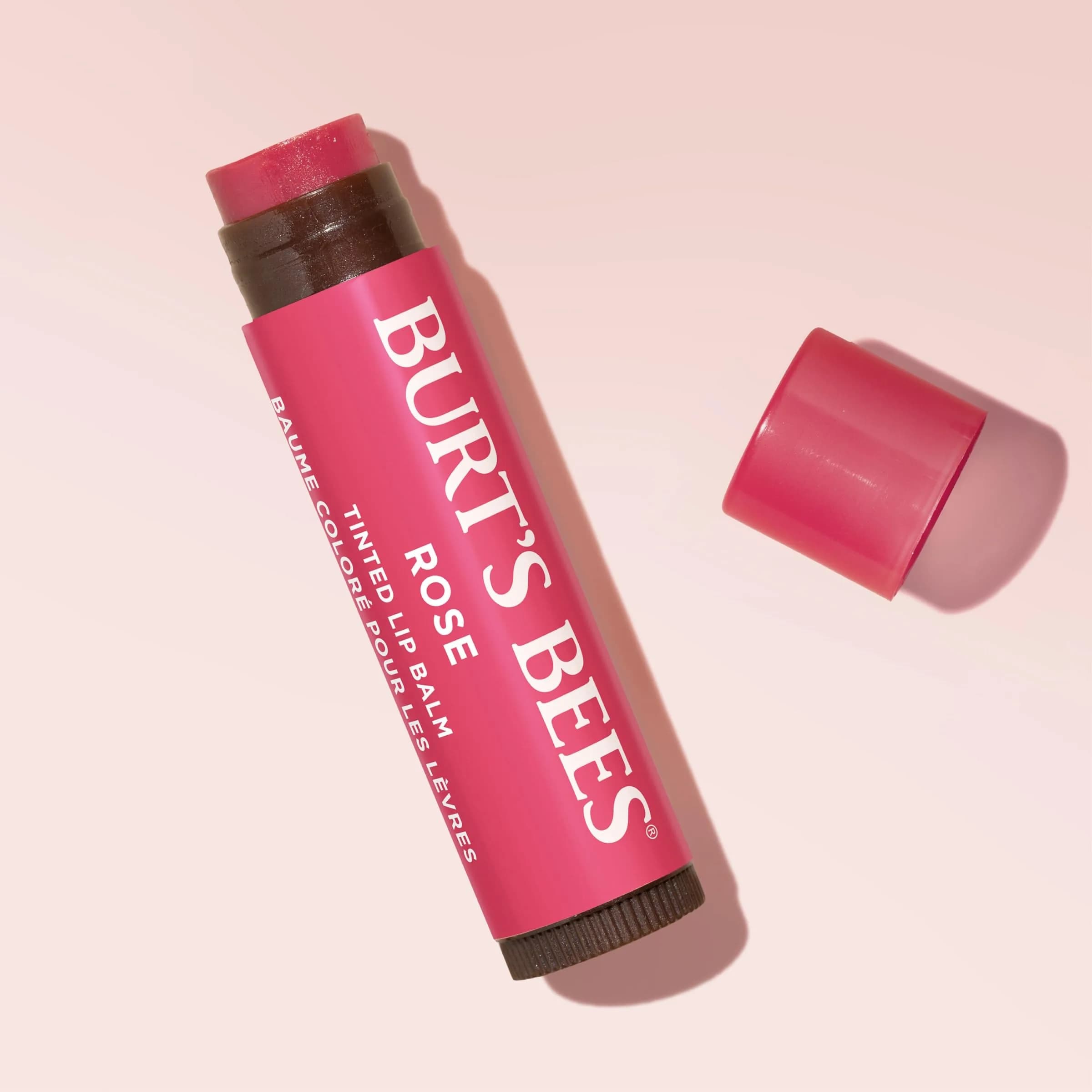 Burt's Bees Tinted Lip Balm, Petal Rose, 0.15 oz. (4.25g) | 8-Hour Moisture & Hint of Color - view 8