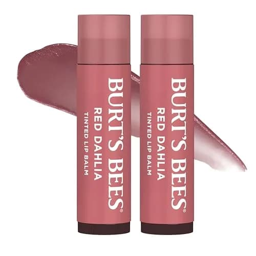 Burt's Bees Tinted Lip Balm Red Dahlia 2-Pack | Natural Origin, 8-Hour Moisture — Red Dahlia