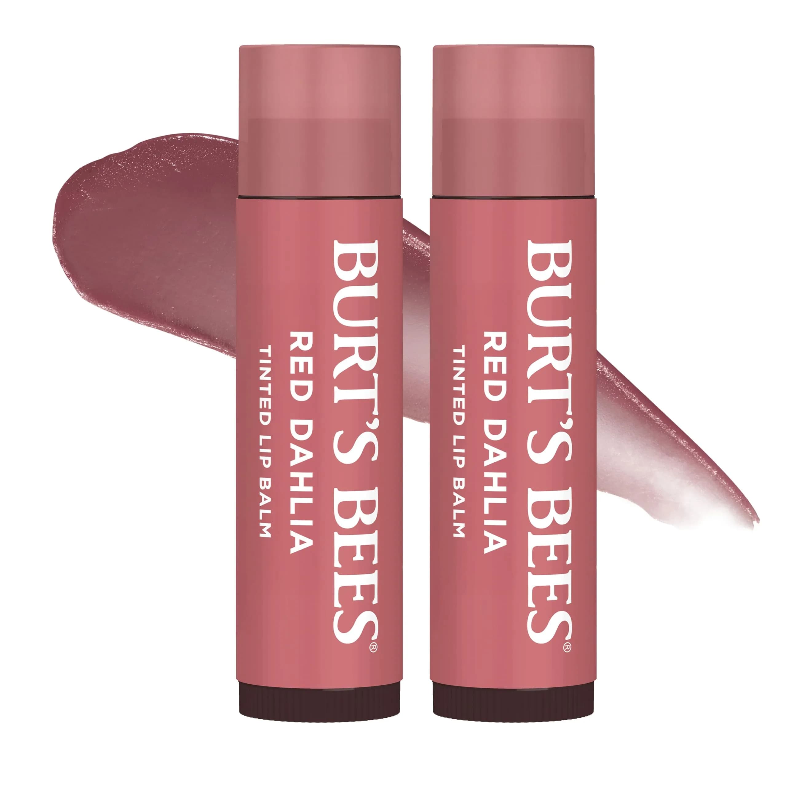 Burt's Bees Tinted Lip Balm Red Dahlia 2-Pack | Natural Origin, 8-Hour Moisture - main product image
