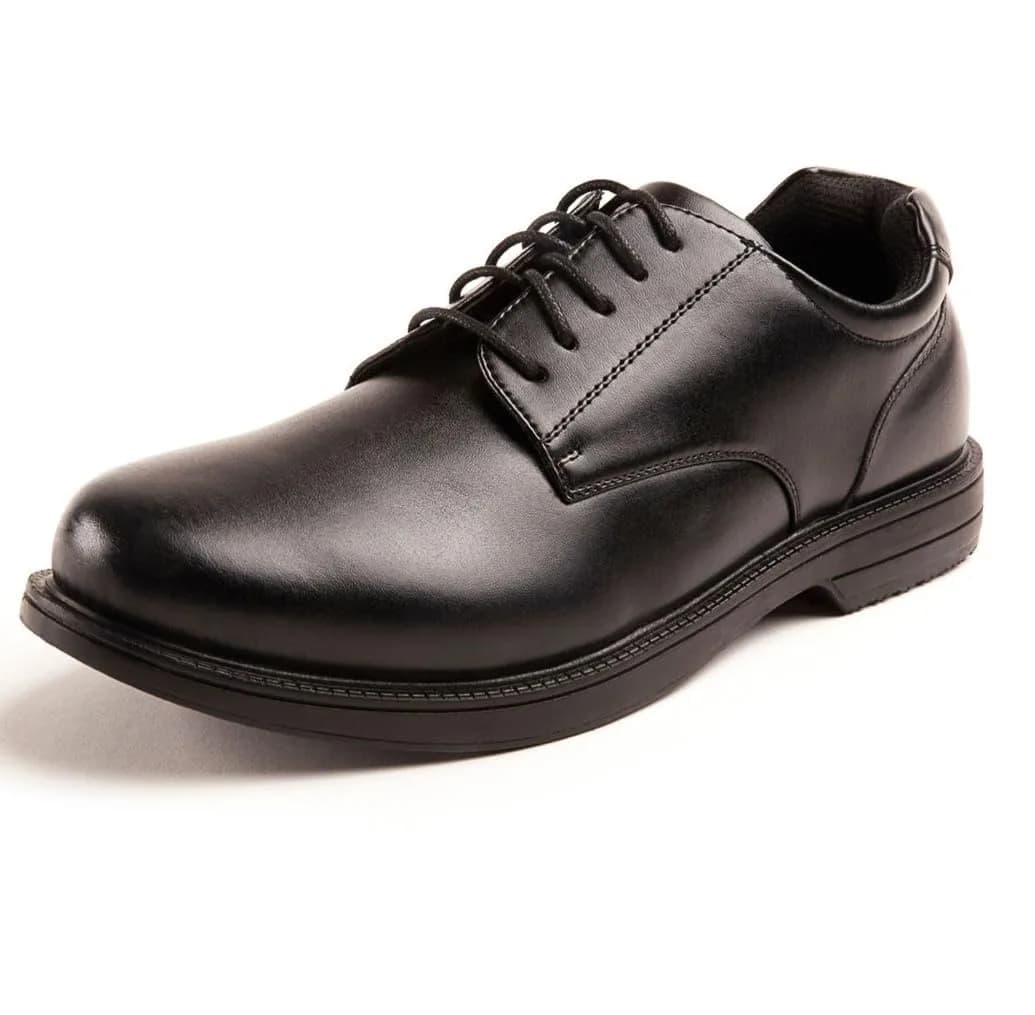 Deer Stags Crown Oxford Shoes, Black, 10.5 US | Formal Work & Dress Shoe — Black - Crown