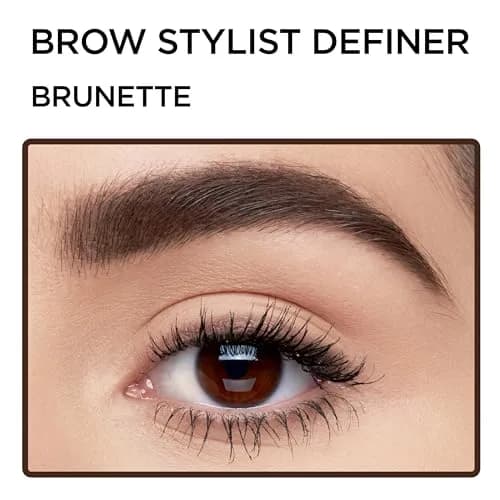 L'Oreal Paris Brow Stylist Definer Waterproof Eyebrow Pencil, Brunette | Ultra-Fine Tip for Natural Brows thumbnail 4