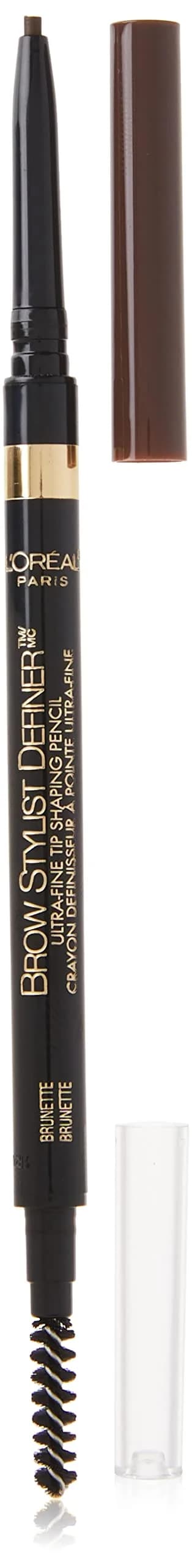 L'Oreal Paris Brow Stylist Definer Waterproof Eyebrow Pencil, Brunette | Ultra-Fine Tip for Natural Brows - main product image