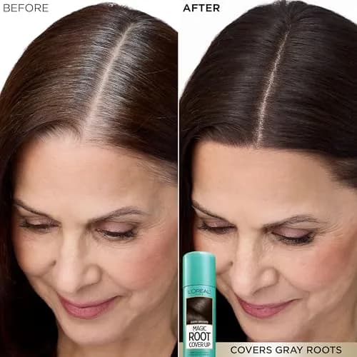 L'Oreal Paris Magic Root Cover Up Medium Brown Spray | 59ml (2 oz) Temporary Gray Coverage thumbnail 4