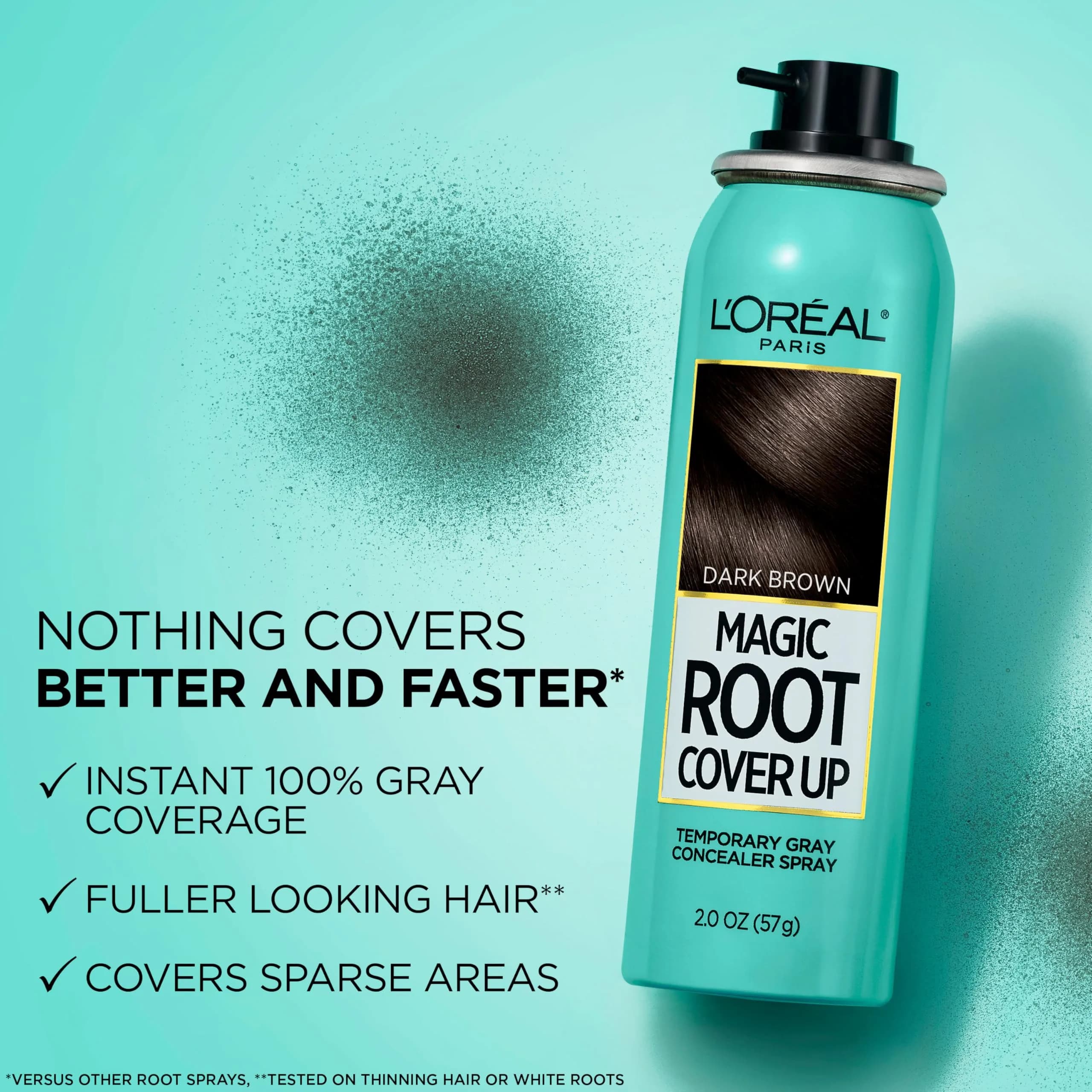 L'Oreal Paris Magic Root Cover Up Medium Brown Spray | 59ml (2 oz) Temporary Gray Coverage - view 2