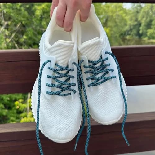 Lace Kings Round Shoelaces (Teal/Black - 91 cm) | Thick Polyester Athletic Laces for Sneakers thumbnail 4