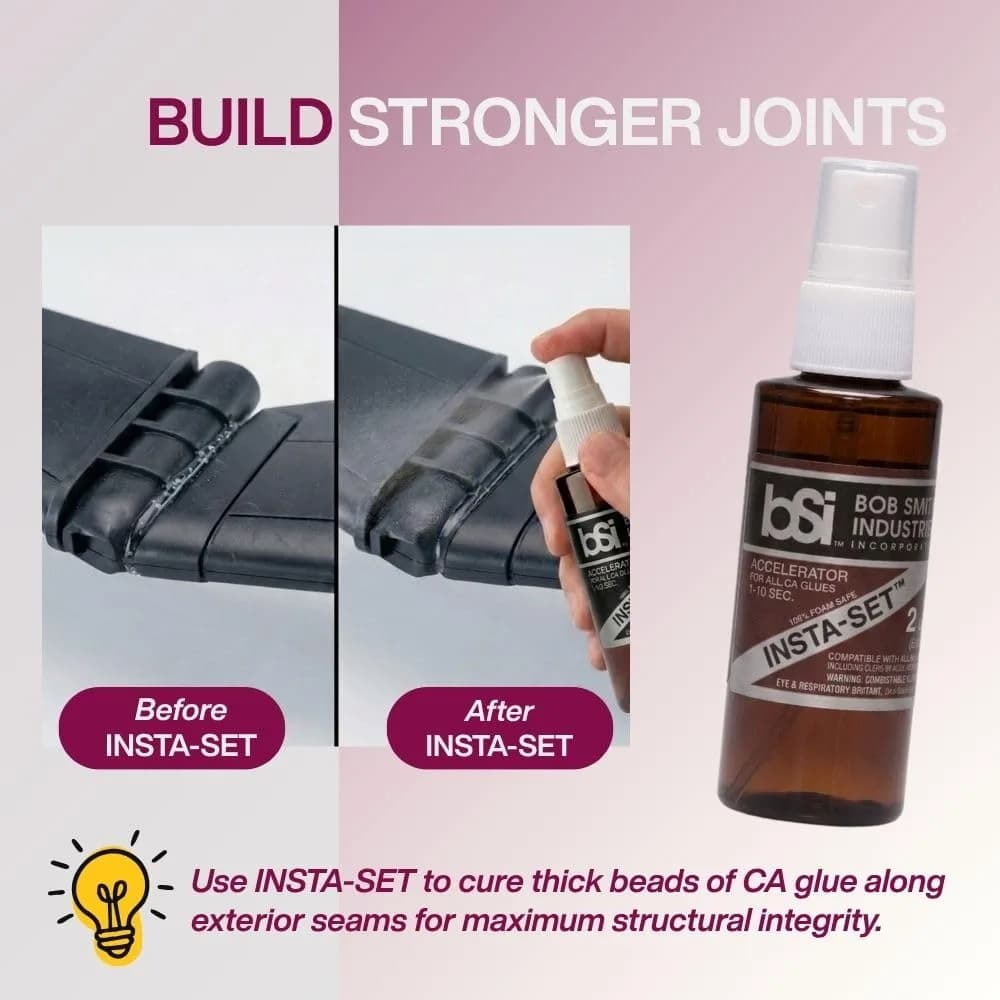Bob Smith Industries Insta-Set Accelerator 60ml (2 fl oz) | Bonds Instantly on Most Surfaces - view 5
