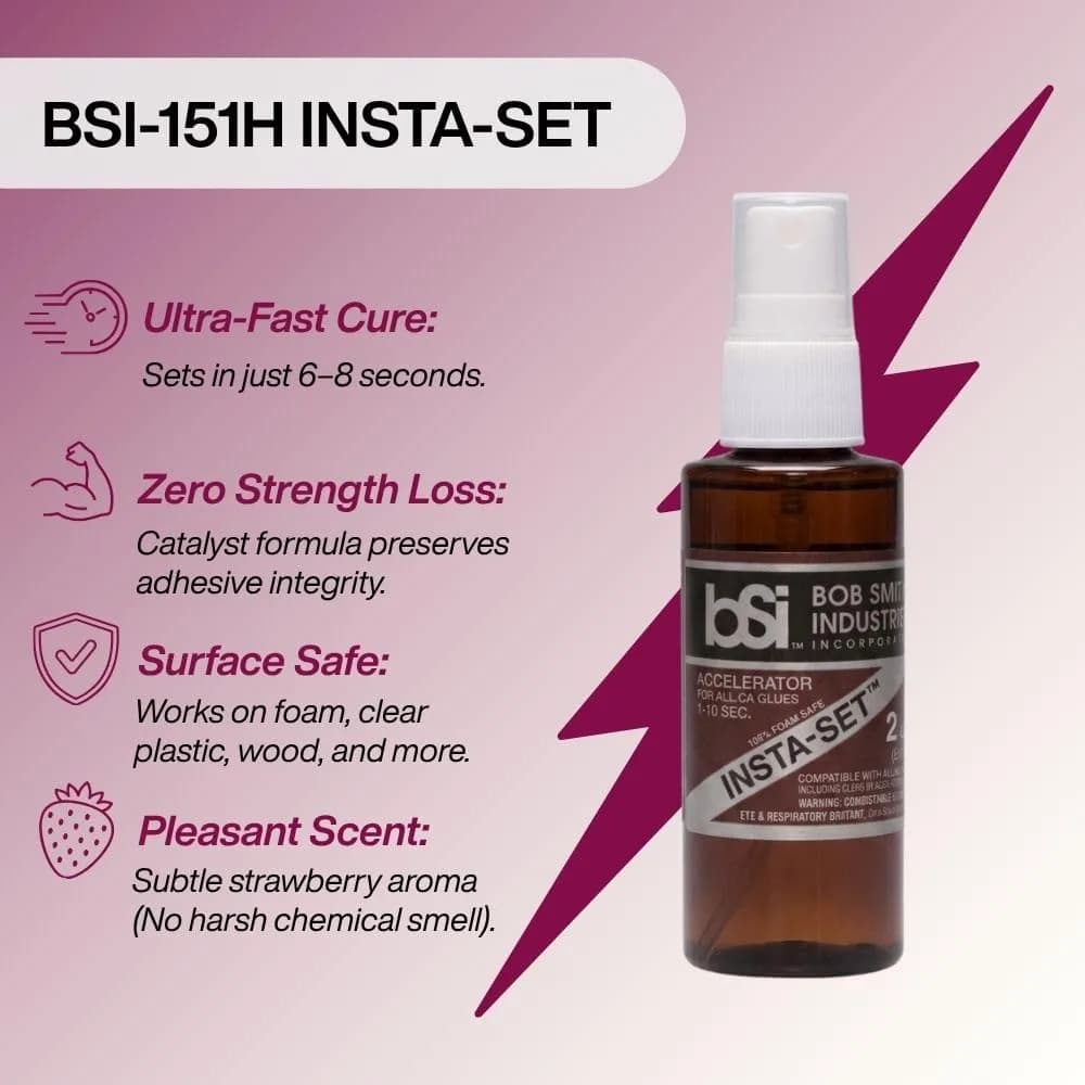 Bob Smith Industries Insta-Set Accelerator 60ml (2 fl oz) | Bonds Instantly on Most Surfaces - view 2
