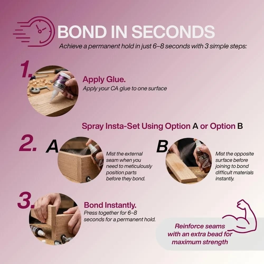 Bob Smith Industries Insta-Set Accelerator 60ml (2 fl oz) | Bonds Instantly on Most Surfaces - view 3