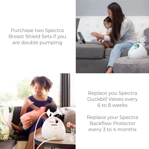 Spectra Wide Breast Shield Set Medium 24mm | BPA-Free Replacement Flange for Spectra Breast Pumps thumbnail 7