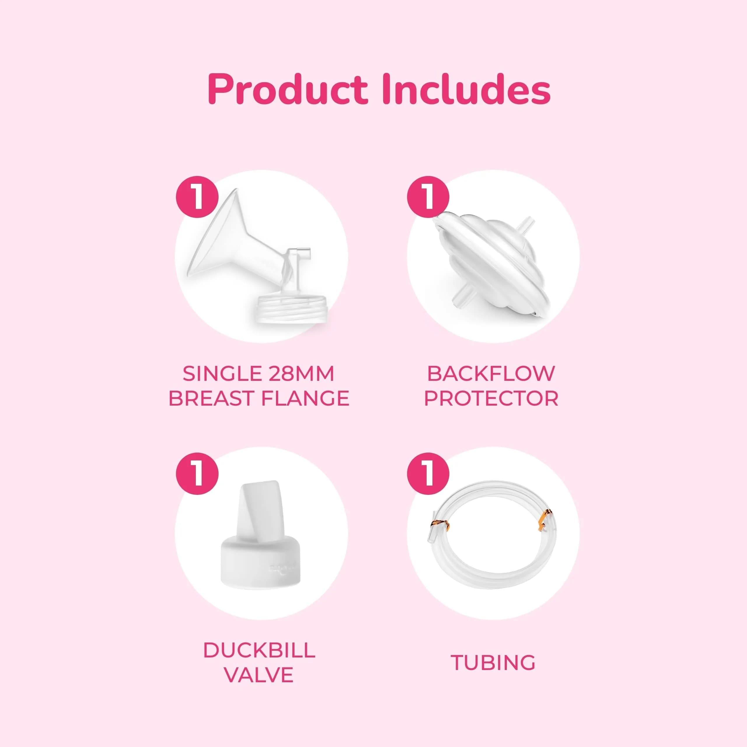 Spectra Wide Breast Shield Set Medium 24mm | BPA-Free Replacement Flange for Spectra Breast Pumps - view 2