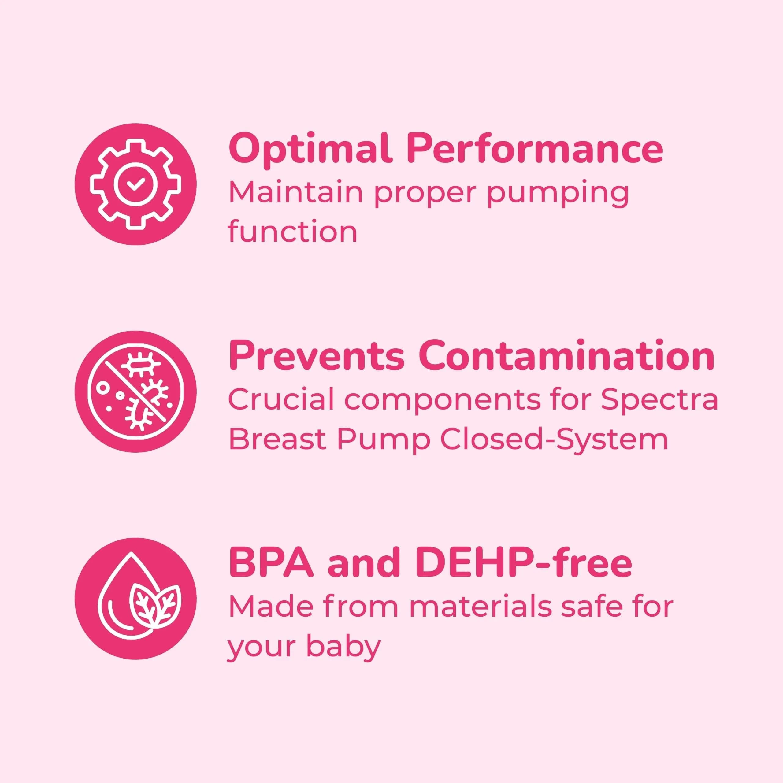 Spectra Wide Breast Shield Set Medium 24mm | BPA-Free Replacement Flange for Spectra Breast Pumps - view 4