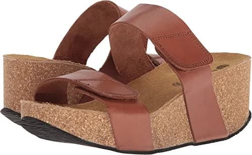 Eric Michael Lily Brown Wedge Sandal EU 41 | Leather Upper & Cushioned Footbed (70-120 chars) thumbnail 1