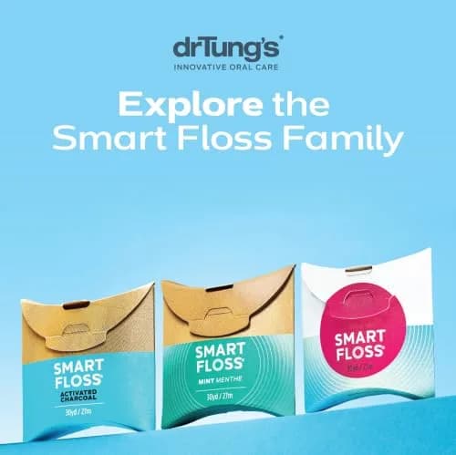 drTung's Smart Floss - Expanding Natural Waxed Dental Floss Pack of 2 | Clinically Proven 55% More Plaque Removal thumbnail 7