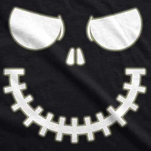 Crazy Dog T-Shirts Halloween Mens Skeleton Zipper Pumpkin Face Glow in The Dark Tees Black 5XL | Spooky Skeleton Glow Tee thumbnail 4