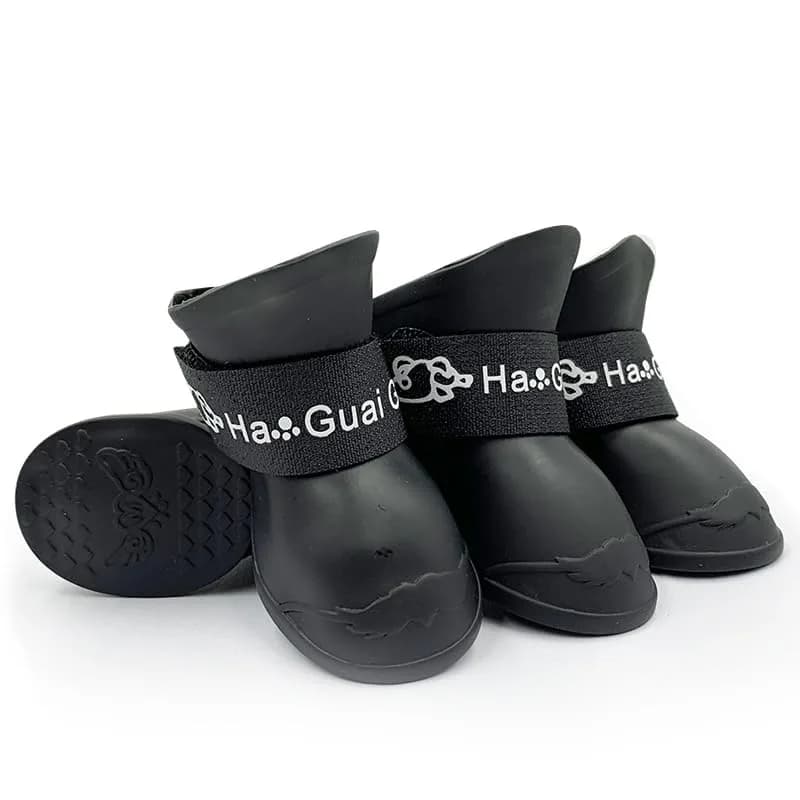 Cdycam Black Rubber Dog Paw Protectors | Waterproof Anti-Slip Rain Boots for Small to Large Paws (XL: 7.6cm L x 6.1cm W) thumbnail 8