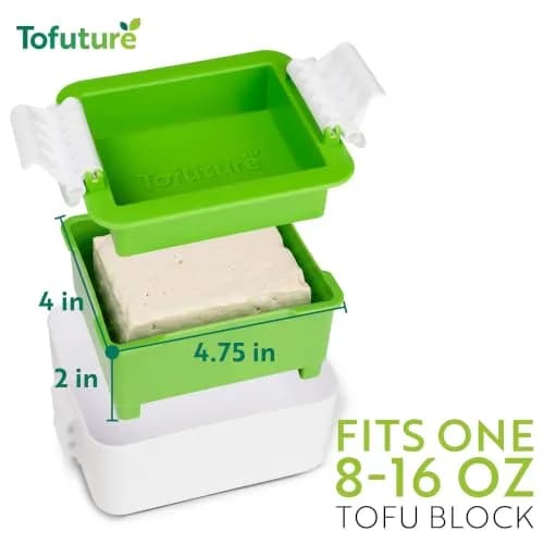 Tofuture Tofu Press | Self-Contained Vegan Tofu Water Remover, Fits 8-16 oz | Dishwasher Safe thumbnail 9