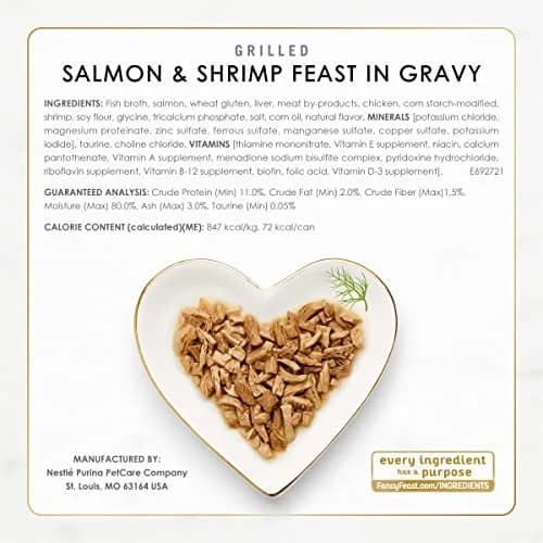 Purina Fancy Feast Grilled Seafood Wet Cat Food, 3 oz Cans, 30-Pack | Complete Nutrition for Adult Cats thumbnail 7