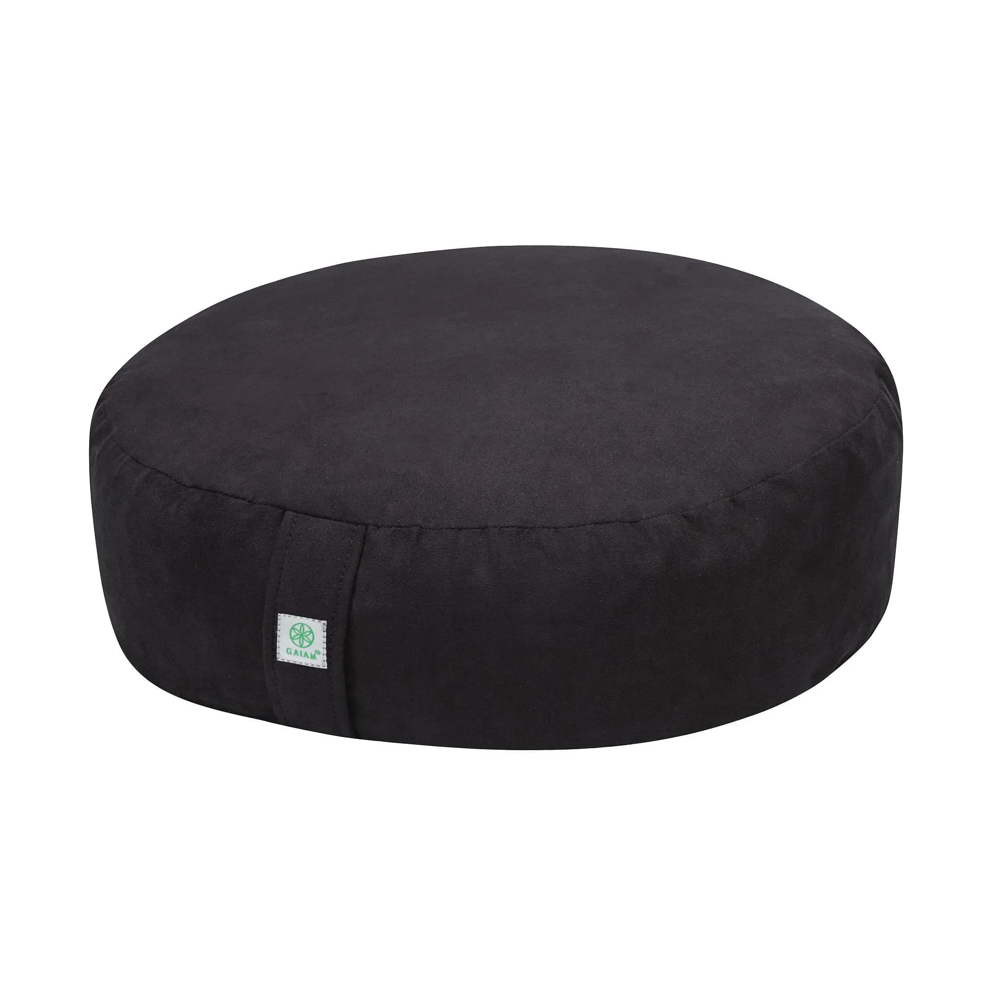 Gaiam Zafu Meditation Cushion Buckwheat Hull 38cm (15") Round | Supports Spine Alignment for Deeper Meditation