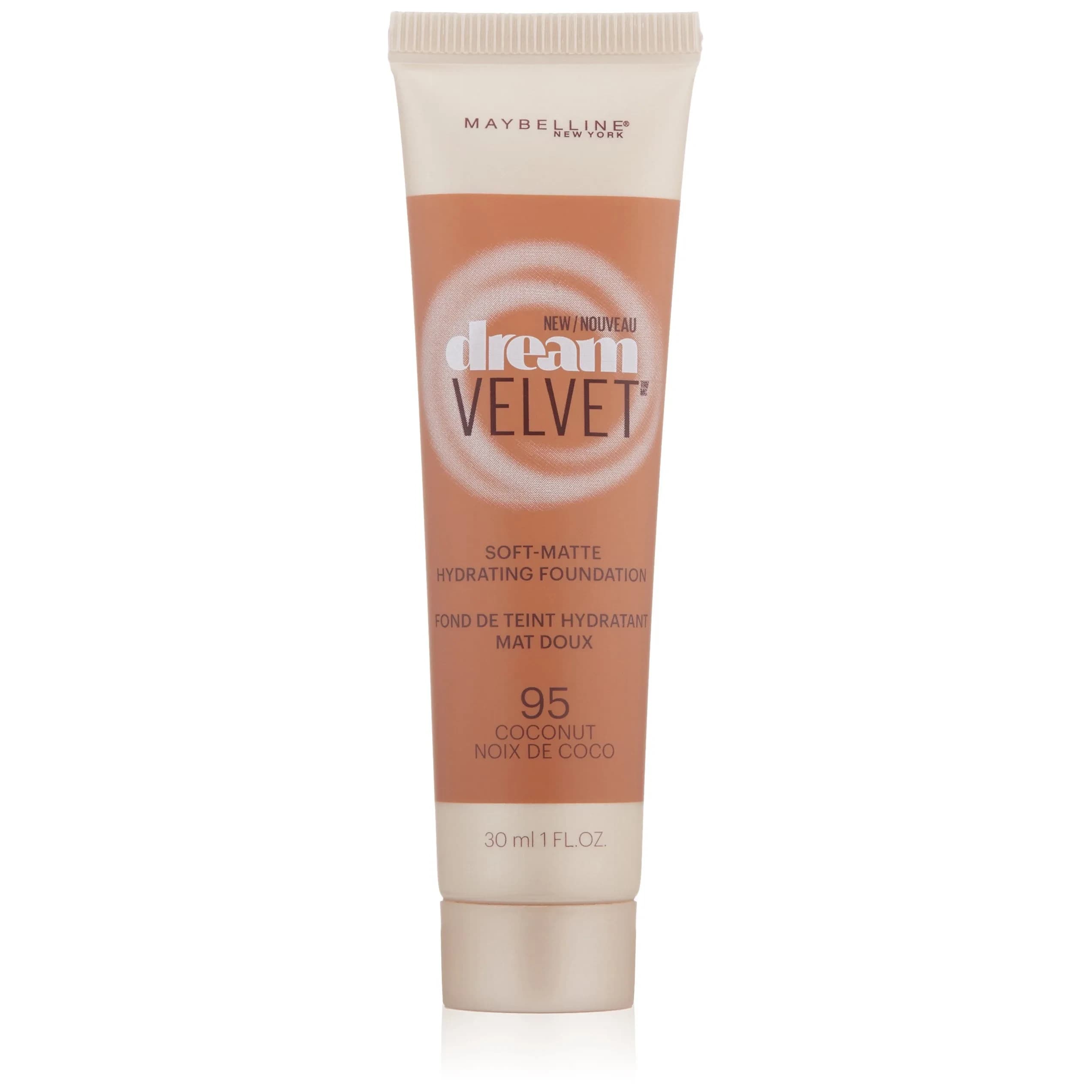 Maybelline New York Dream Velvet Soft-Matte Hydrating Foundation Cocoa Coconut 1 fl. oz. - main product image