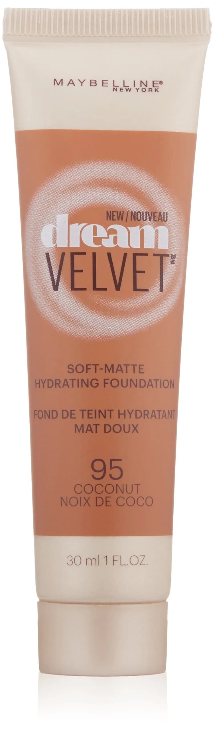 Maybelline New York Dream Velvet Soft-Matte Hydrating Foundation Cocoa Coconut 1 fl. oz. - main product image
