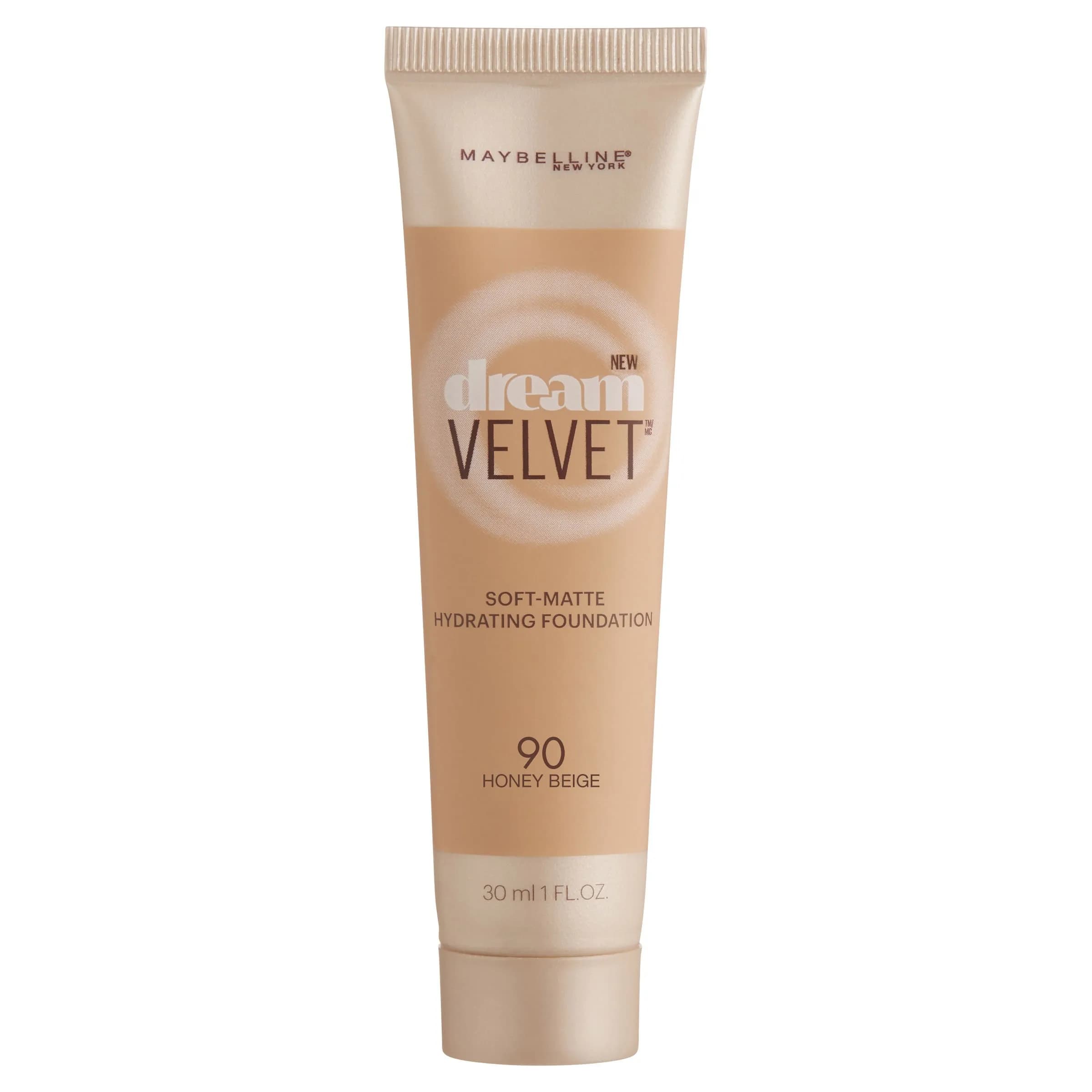 Maybelline New York Dream Velvet Soft-Matte Hydrating Foundation Honey Beige 29.57 ml (1 fl. oz.) | Hydrates for 12 Hours