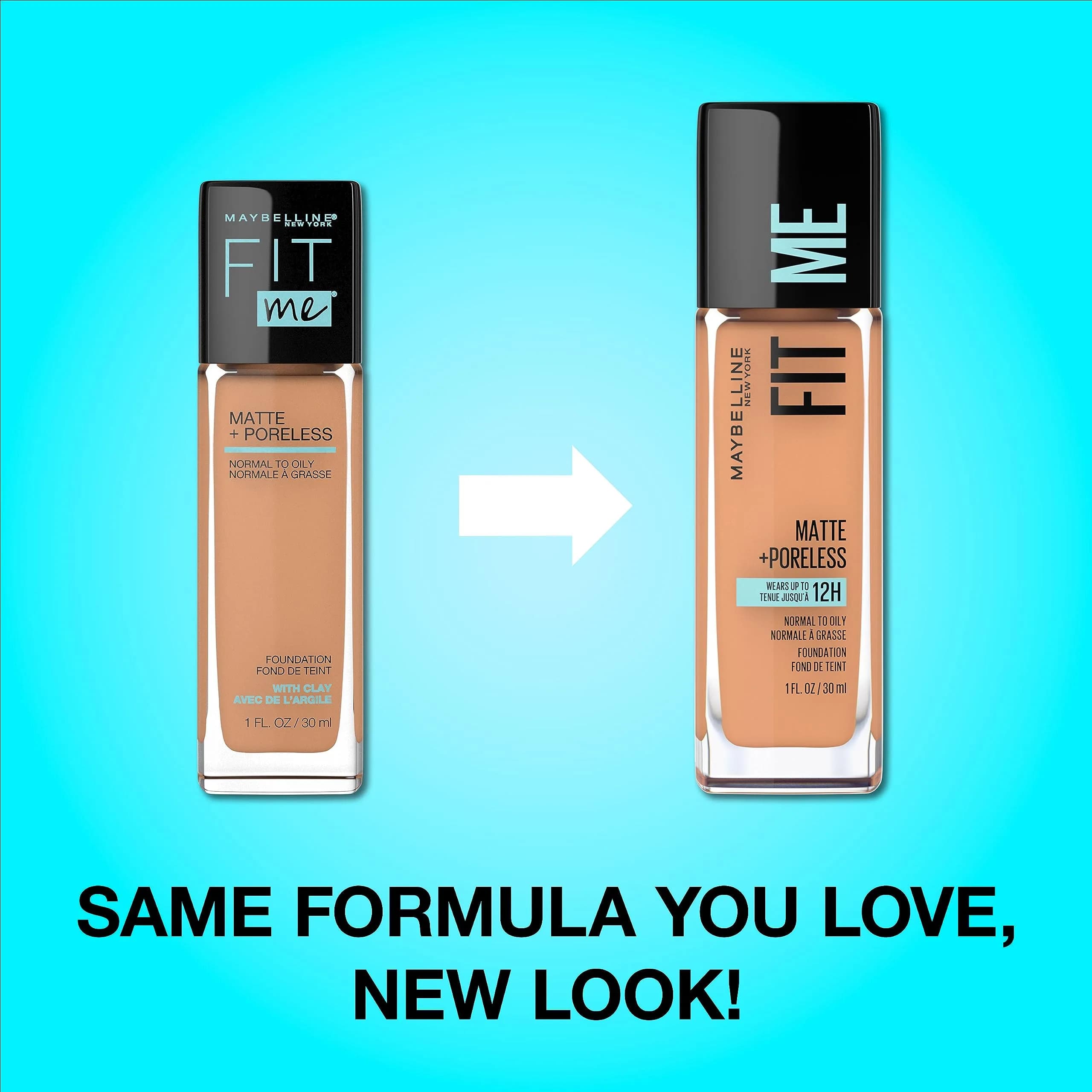 Maybelline Fit Me Matte + Poreless Liquid Foundation, 338 Spicy Brown, 1 Fl Oz | Oil-Free, Pore Minimizing - view 2