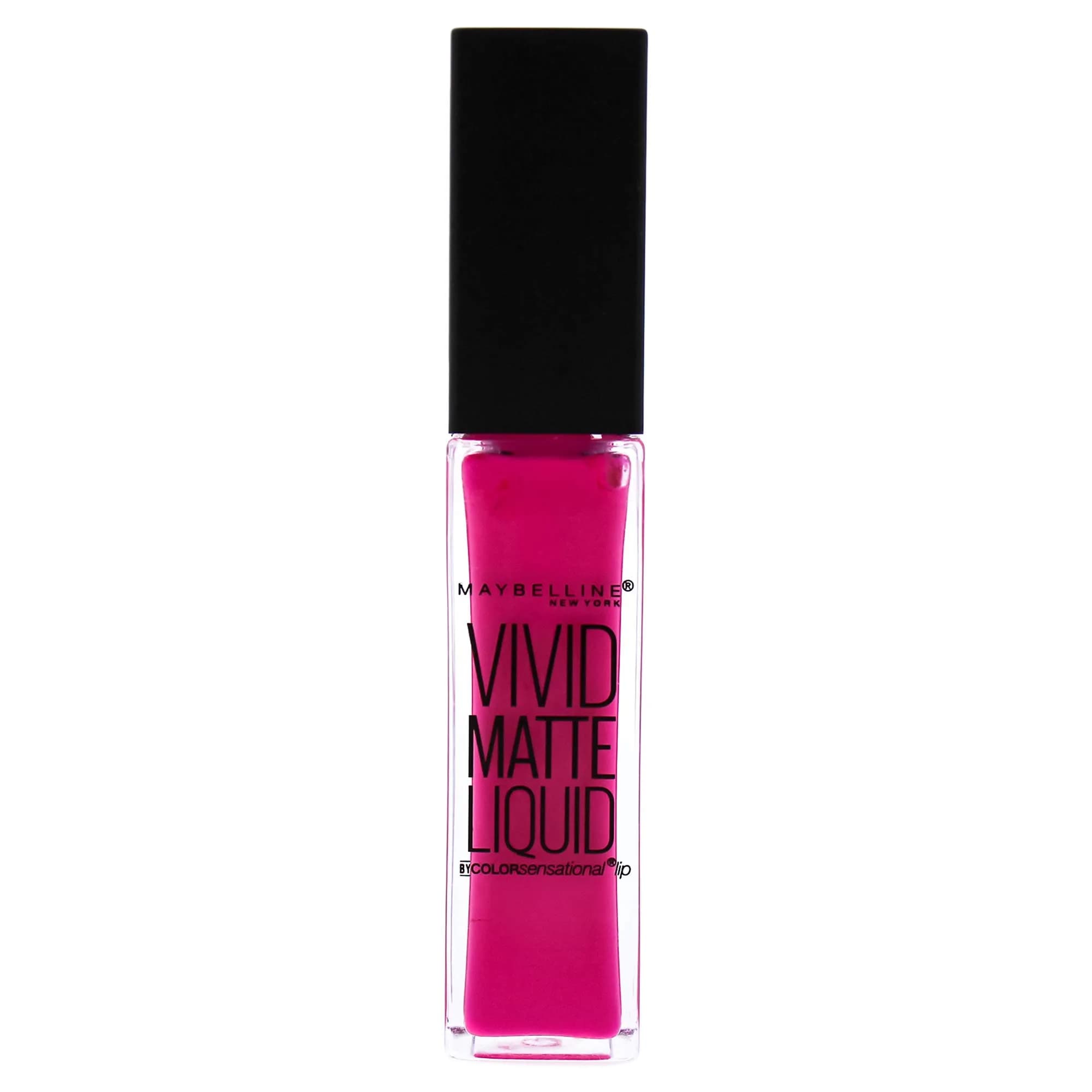 Maybelline New York Color Sensational Vivid Matte Liquid Lipstick, Fuchsia Ecstasy, 7.7ml (0.26 fl. oz.) | High Pigment Matte Finish — Electric Pink