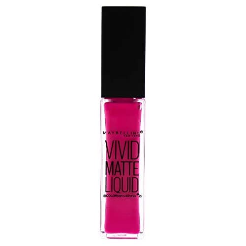 Maybelline New York Color Sensational Vivid Matte Liquid Lipstick Electric Pink 7.7ml (0.26 fl. oz.) | High Pigment Matte Finish thumbnail 1