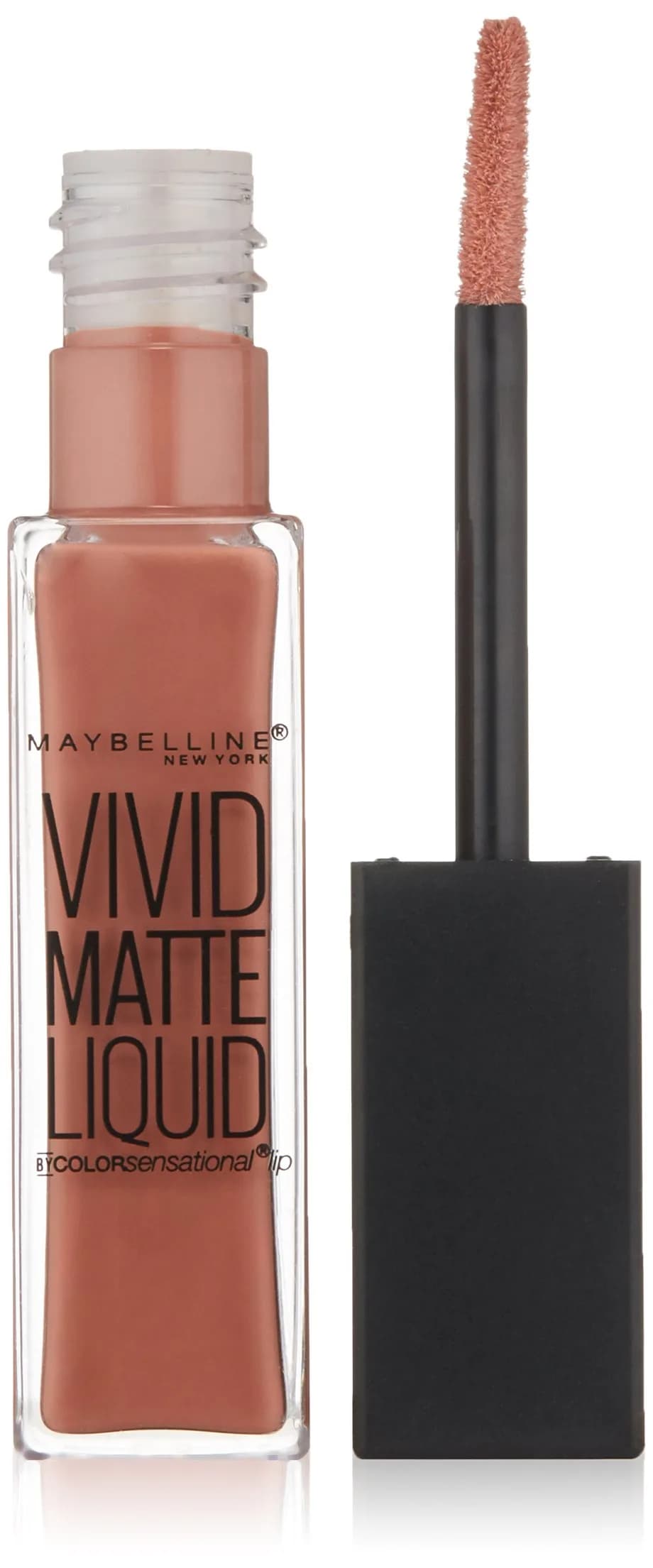 Maybelline New York Color Sensational Vivid Matte Liquid Lipstick Nude Thrill 7.6ml (0.26 fl. oz.) | High Pigment Matte Finish — Nude Thrill