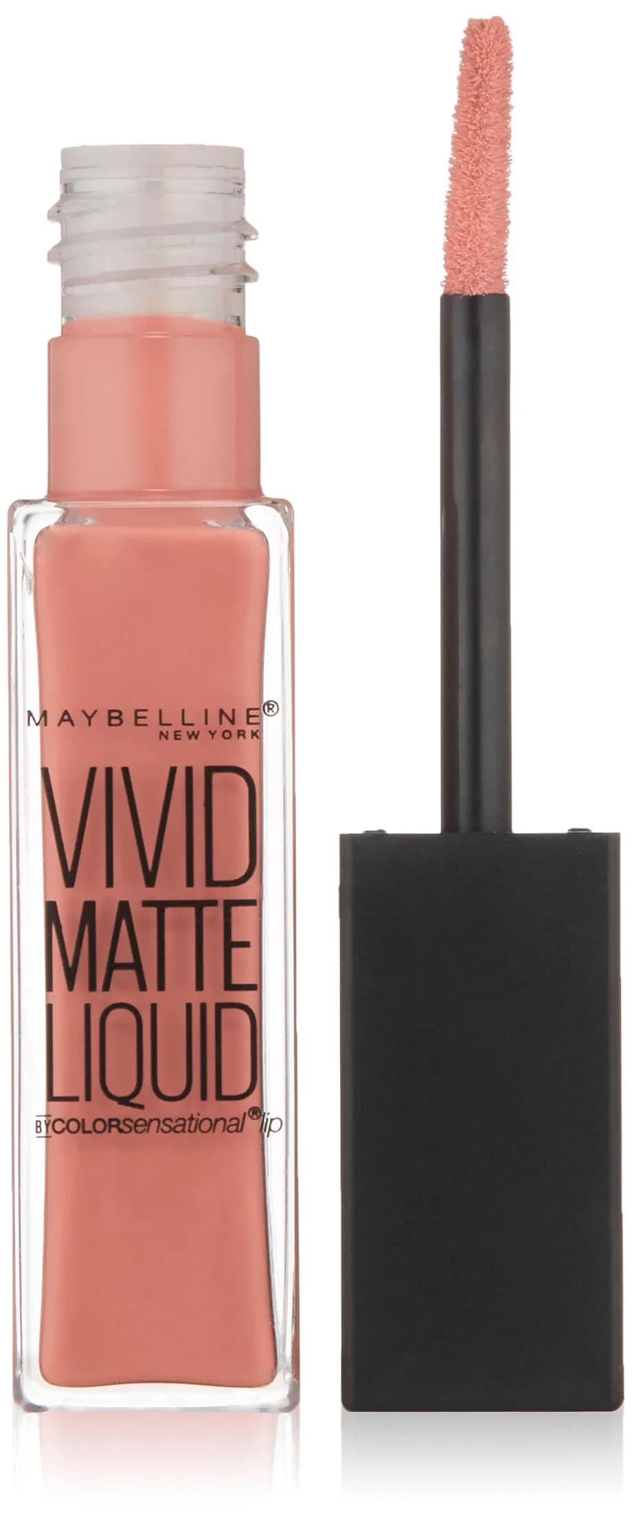 Maybelline New York Color Sensational Vivid Matte Liquid Lipstick, Nude Flush, 0.26 fl. oz. | Velvety, Vivid Color for Daily Wear — Nude Flush