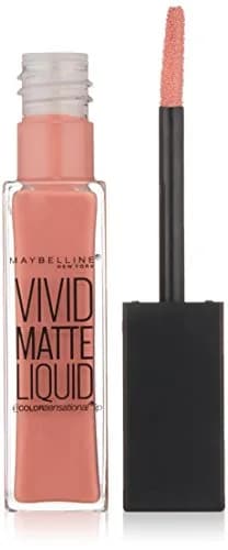 Maybelline New York Color Sensational Vivid Matte Liquid Lipstick, Nude Flush, 0.26 fl. oz. | Velvety, Vivid Color for Daily Wear thumbnail 1