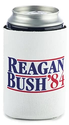 Funny Guy Mugs Reagan Bush '84 Collapsible Neoprene Can Coolie - Drink Cooler (12 oz) thumbnail 1