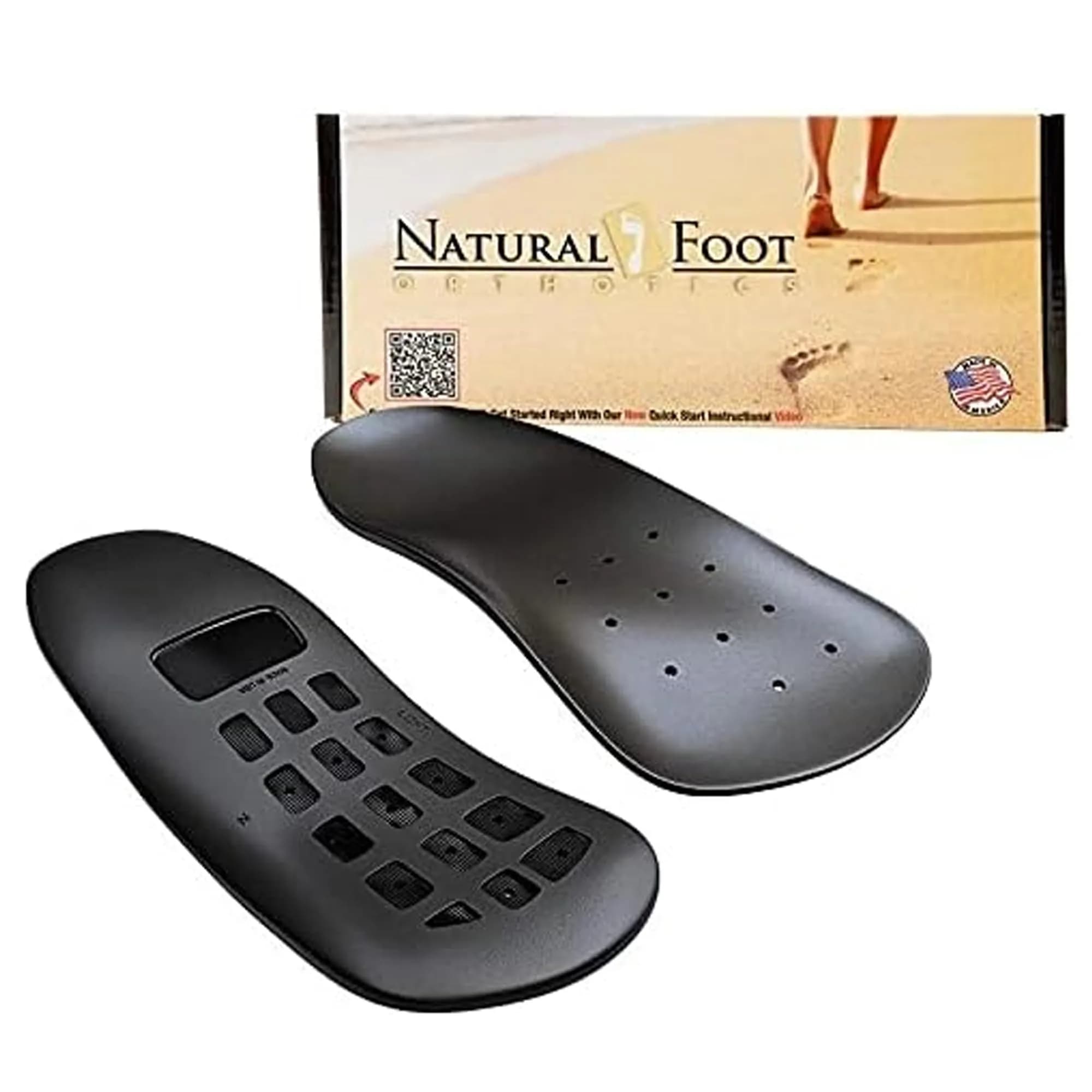 Natural Foot Orthotics Slim Insoles | Podiatrist-Designed Arch Support for Flat Arches
