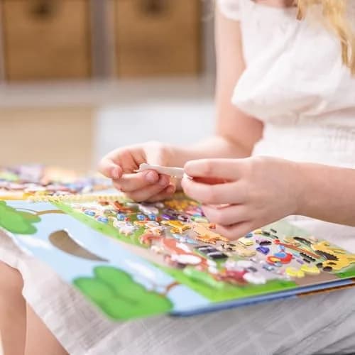 Melissa & Doug Pet Place Puffy Sticker Activity Book | Reusable Stickers & 10 Scenes thumbnail 6