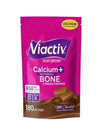 Viactiv Calcium + Vitamin D Soft Chews 180 Count | Milk Chocolate for Bone Support in India thumbnail 1