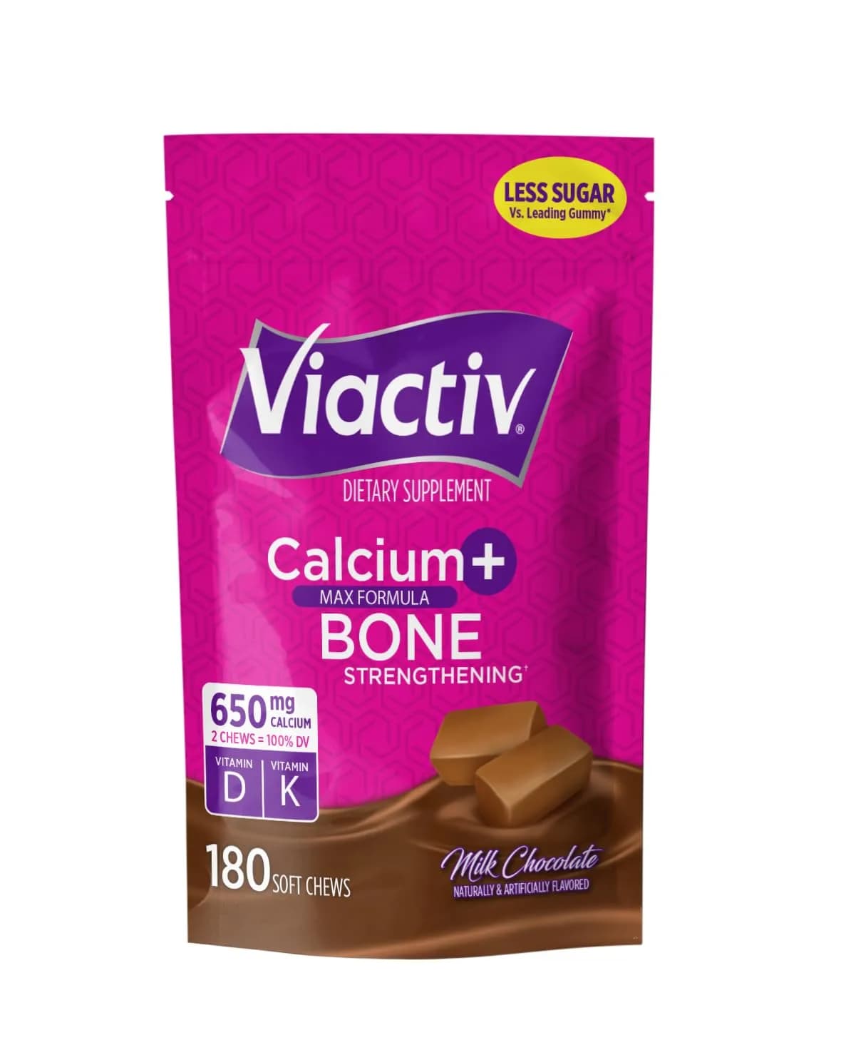 Viactiv Calcium + Vitamin D Soft Chews 180 Count | Milk Chocolate for Bone Support in India — Chewable