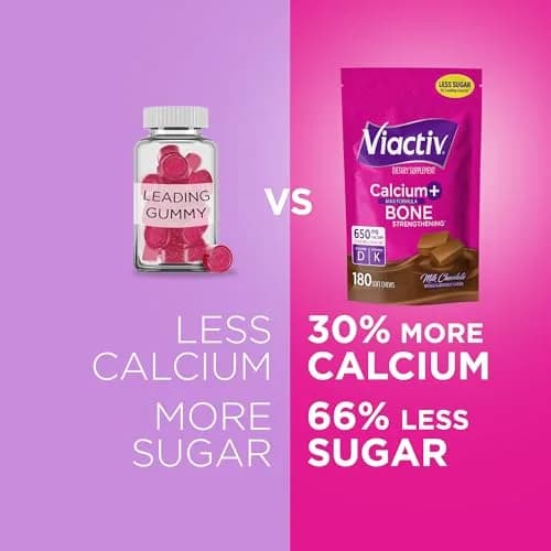 Viactiv Calcium + Vitamin D Soft Chews 180 Count | Milk Chocolate for Bone Support in India thumbnail 3