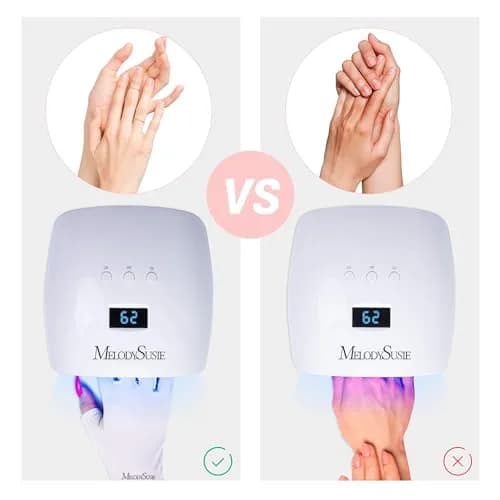 MelodySusie UV Gloves for Gel Nail Lamp, Professional UPF50+ UV Protection Fingerless Gloves (White) | Protects Hands from UV Harm thumbnail 5