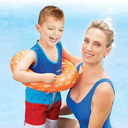 SwimSchool Deluxe Swim Trainer (Berry/Blue) | Heavy Duty Toddler Float Vest with Adjustable Safety Seat thumbnail 5