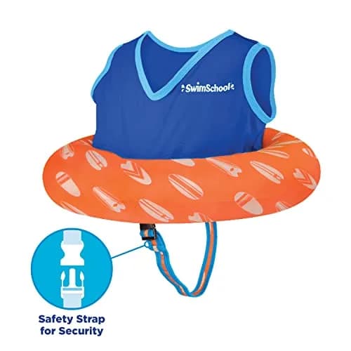 SwimSchool Deluxe Swim Trainer (Berry/Blue) | Heavy Duty Toddler Float Vest with Adjustable Safety Seat thumbnail 3