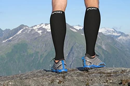 Physix Gear Sport Calf Compression Sleeves S/M Black | FDA Approved Graduated Compression thumbnail 4