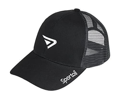 Sportoli Kids & Adult Cotton Blend & Mesh Snapback Baseball Cap Navy | Adjustable Fit — Black