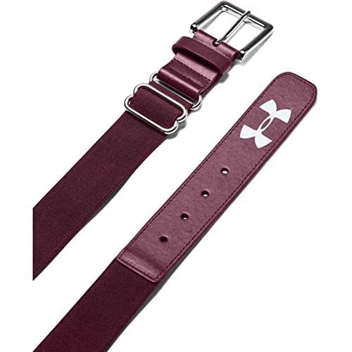 Under Armour Men's Baseball Belt Maroon (609) OSFA | Elastic Webbing with Polyurethane, 2" Width thumbnail 1