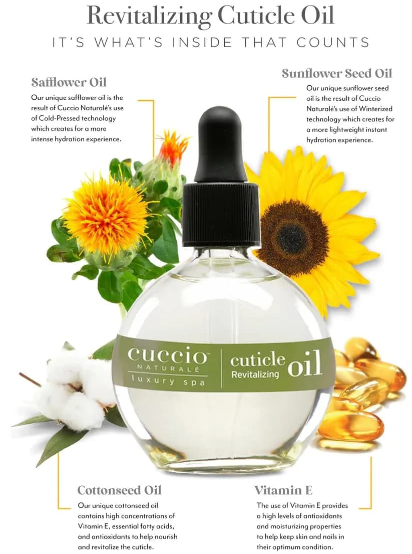 Cuccio Naturale Revitalizing Cuticle Oil with White Limetta & Aloe Vera 68ml (2.30 Fl Oz) | Lightweight Hydration for Dry Hands & Nails - view 2