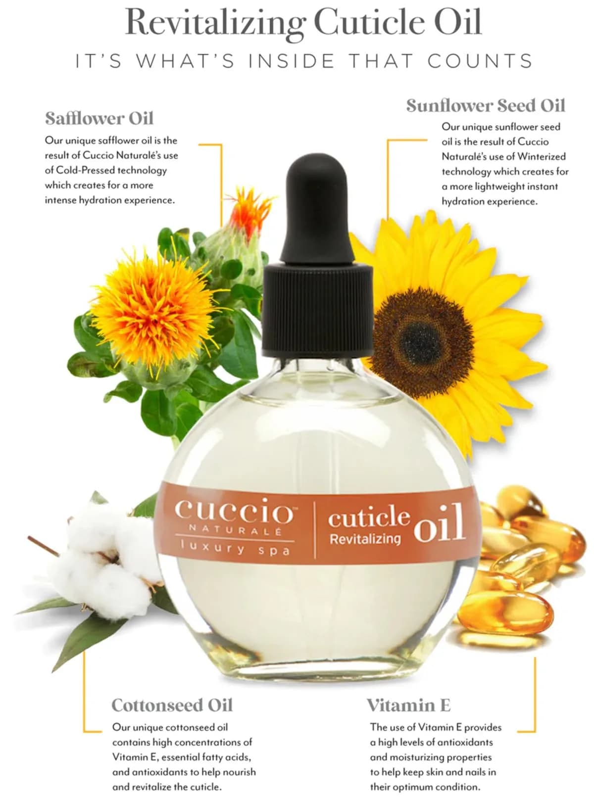 Cuccio Naturale Vanilla Bean & Sugar Revitalizing Cuticle Oil 70ml (2.30 Fl Oz) | Hydrates & Conditions Dry Cuticles - view 2