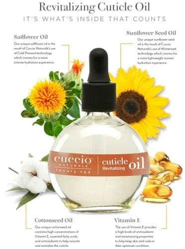 Cuccio Naturale Vanilla Bean & Sugar Revitalizing Cuticle Oil 70ml (2.30 Fl Oz) | Hydrates & Conditions Dry Cuticles thumbnail 2