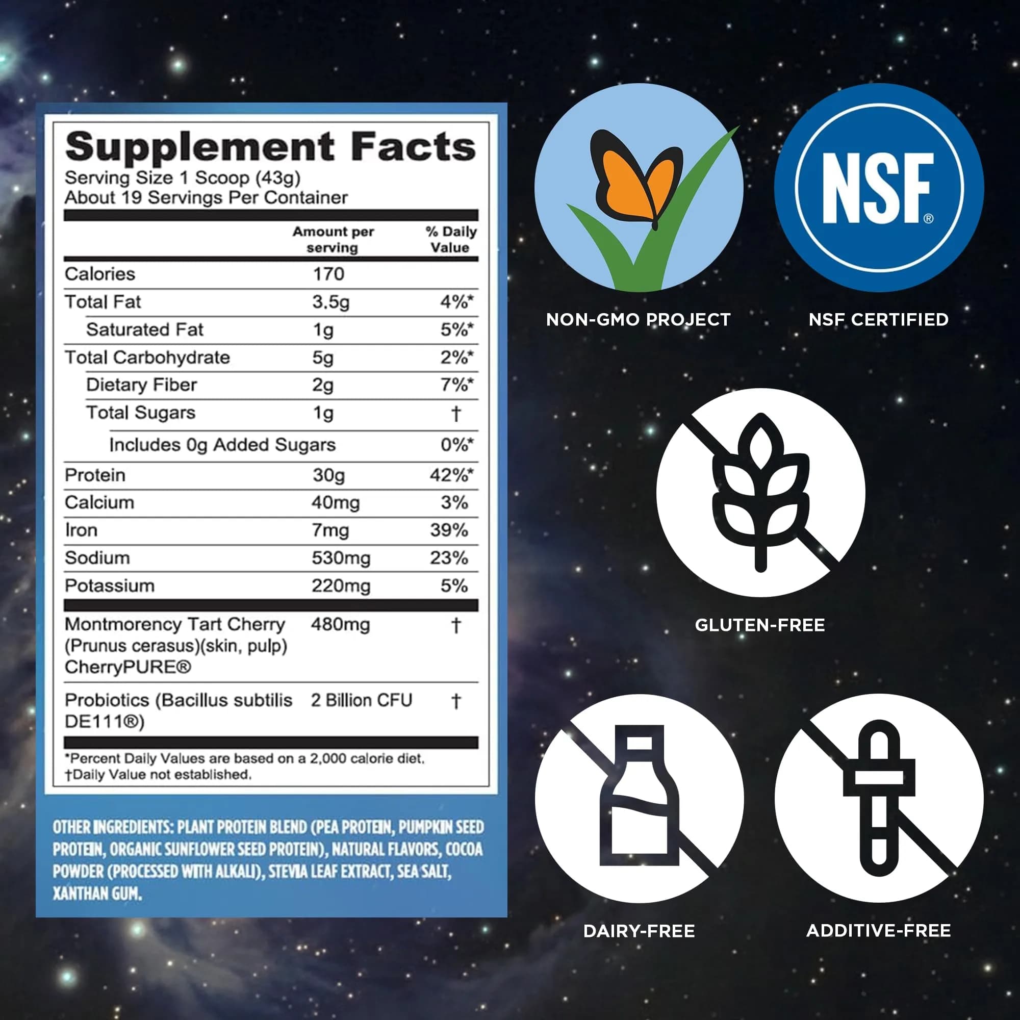 Vega Protein + Recovery Mocha 816g (28.8 oz) | NSF Certified Plant-Based Protein for Muscle Recovery - view 4