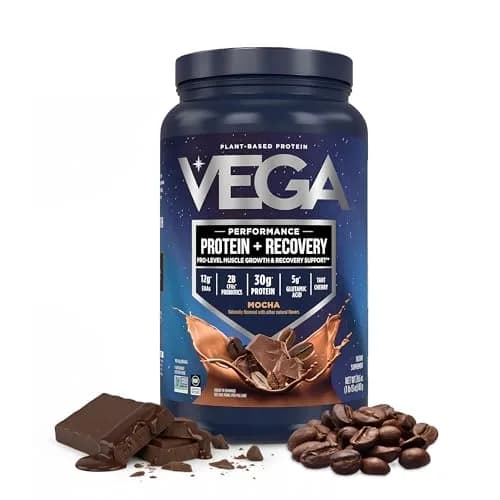 Vega Protein + Recovery Vanilla 816g (28.8 oz) | NSF Certified Plant-Based Protein for Muscle Recovery — Mocha