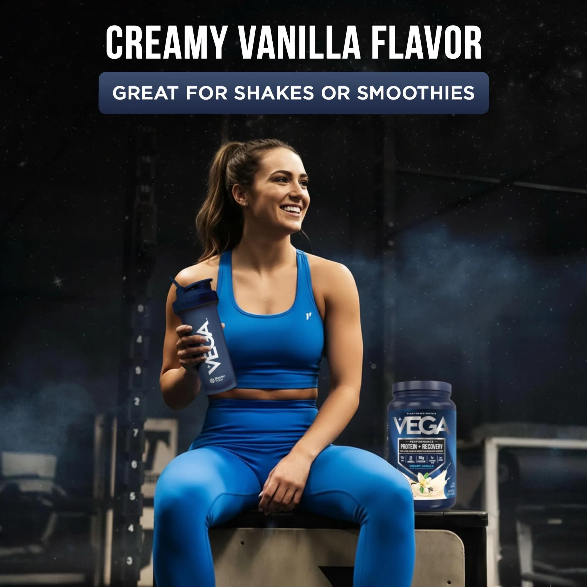 Vega Protein + Recovery Vanilla 816g (28.8 oz) | NSF Certified Plant-Based Protein for Muscle Recovery - view 5